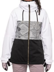 686 Women's Athena Insulated Jacket - white geo colorblock