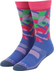 Burton Women's Performance Midweight Snowboard Socks - cosmo block