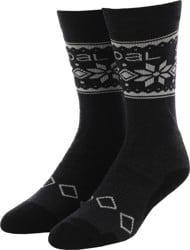 Coal Midweight Snow Snowboard Socks - black