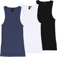 Former Uniform Rib Singlet 3 Pack Tank - white/navy/black