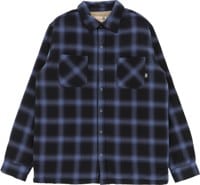 Girl Sherpa Lined Flannel Shirt - black/blue