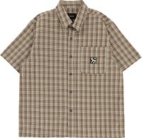 HUF H Star Plaid S/S Shirt - putty