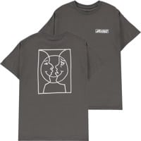 Krooked Moonsmile Raw T-Shirt - charcoal/white