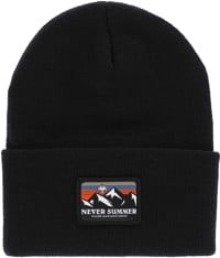 Never Summer Retro Sunset Cuffed Beanie - black