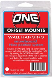 One MFG Snowboard Wall Hanging Offset Mounts