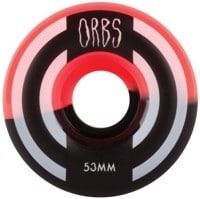 Orbs Apparitions Skateboard Wheels - neon coral/black split (99a)