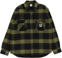 Polar Skate Co. Mike Flannel Shirt - black/army green