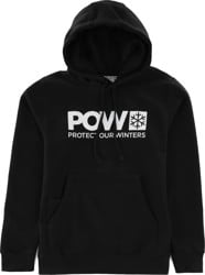 Protect Our Winters POW Logo Water-Repellent Hoodie - black