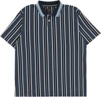 RVCA Uptown Stripe Polo Shirt - moody blue