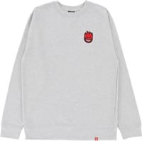 Spitfire Lil Bighead Fill Crew Sweatshirt - grey heather/red/white/black