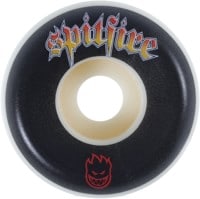 Spitfire Venom Script Formula Four Conical Full Skateboard Wheels - black/natural (99d)